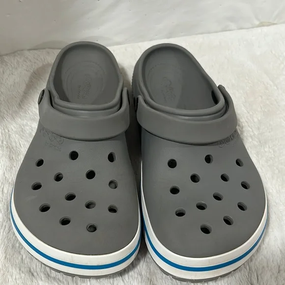 CROCS | Shoes | Crocs Gray White Jibbitz Clog Unisex M9 W1  display picture 2